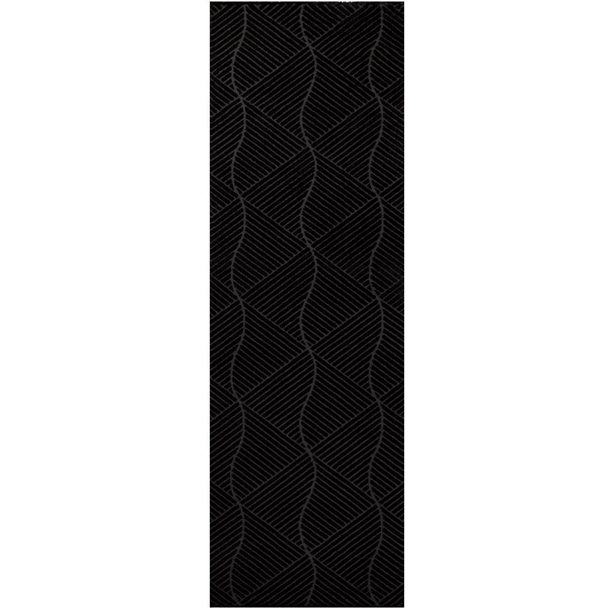 Tapis uni à motifs géométrique en relief - Anthracite