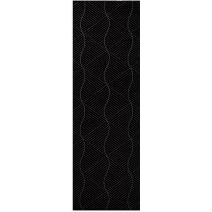 Tapis uni à motifs géométrique en relief - Anthracite