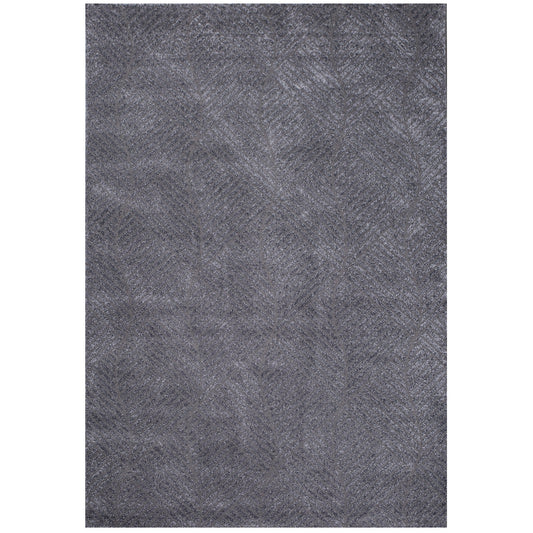 Tapis uni à relief Géométrique gris