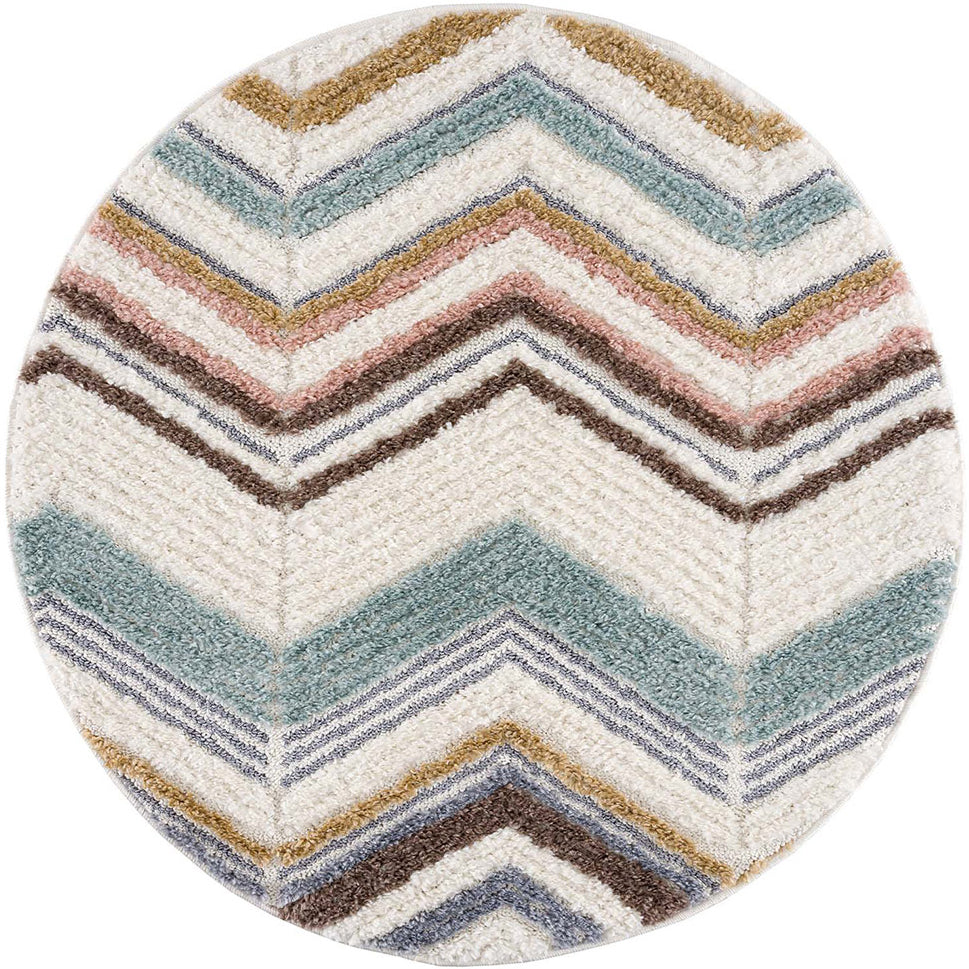 Tapis rond à relief HIPPIE 2 – STUDIO DECO