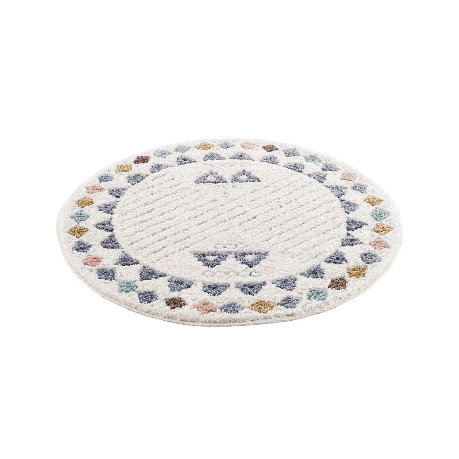 Tapis rond à relief HIPPIE 4 – STUDIO DECO