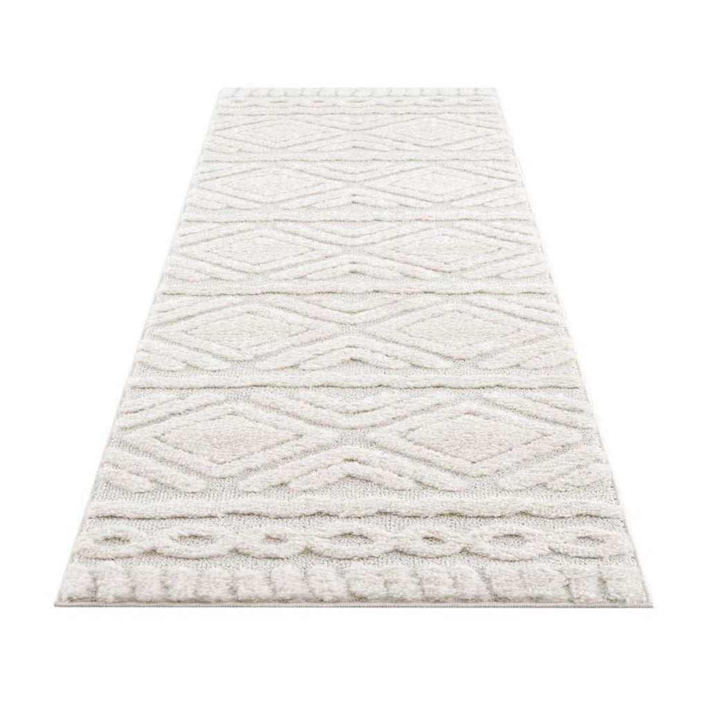 Tapis de couloir à relief AMORE 2 Crème – STUDIO DECO