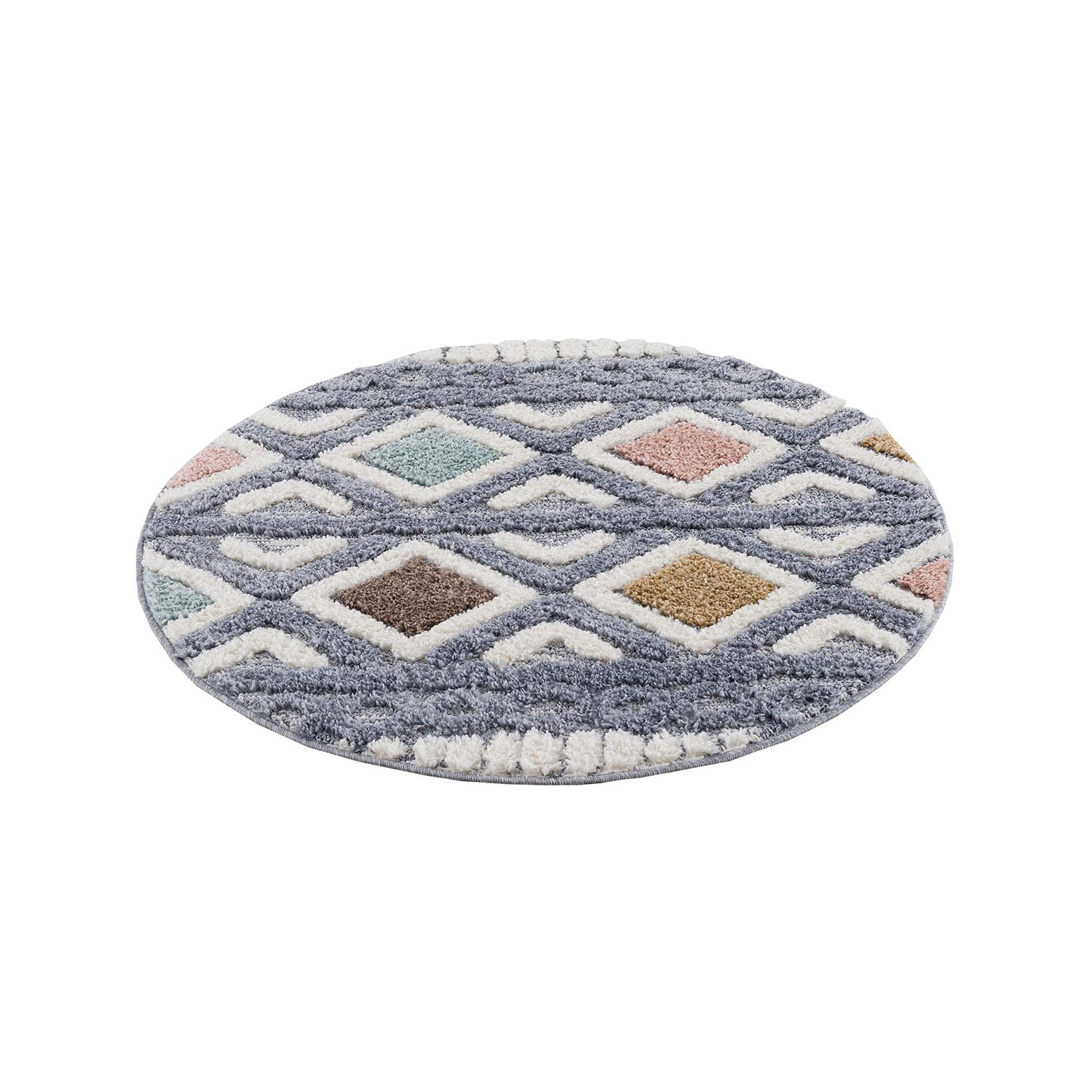 Tapis rond à relief AMORE 2 Multicolore – STUDIO DECO