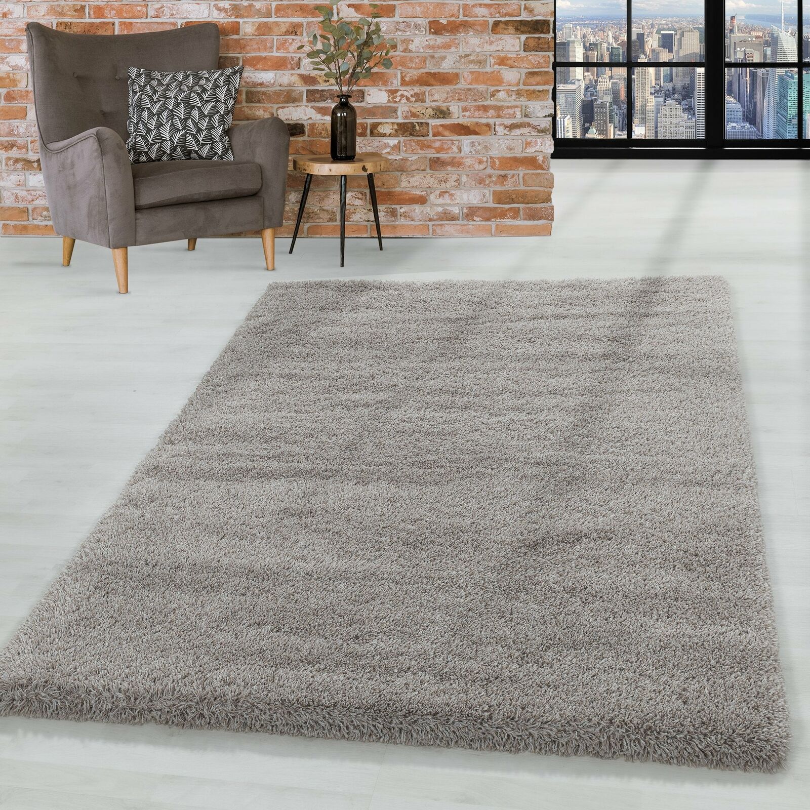 Tapis à poils longs - Beige – STUDIO DECO