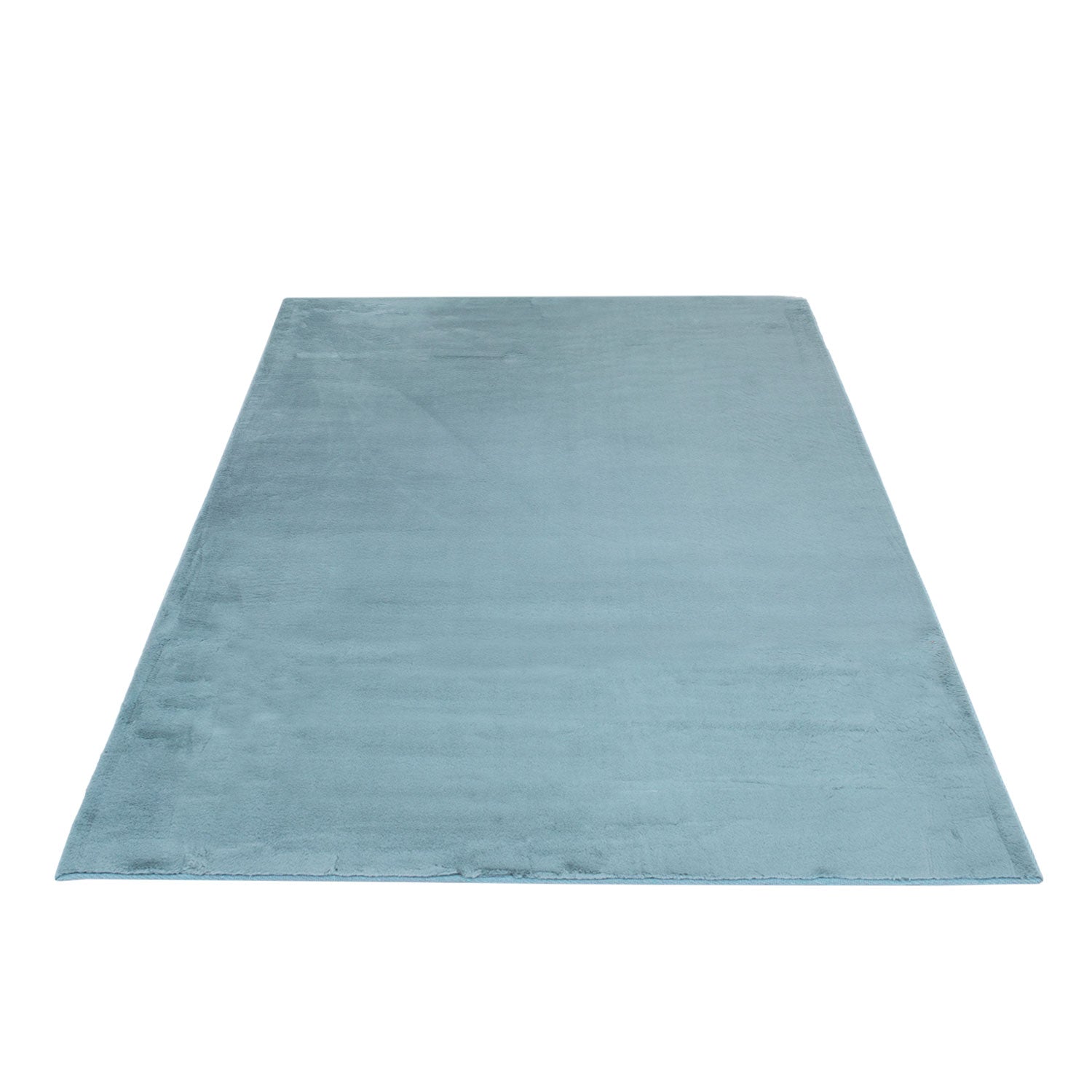 Tapis de Fourrure Velours - Bleu Canard – STUDIO DECO