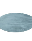 Tapis de Fourrure Rond Velours Bleu Canard – STUDIO DECO