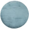 Tapis de Fourrure Rond Velours Bleu Canard – STUDIO DECO