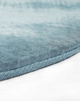 Tapis de Fourrure Rond Velours Bleu Canard – STUDIO DECO