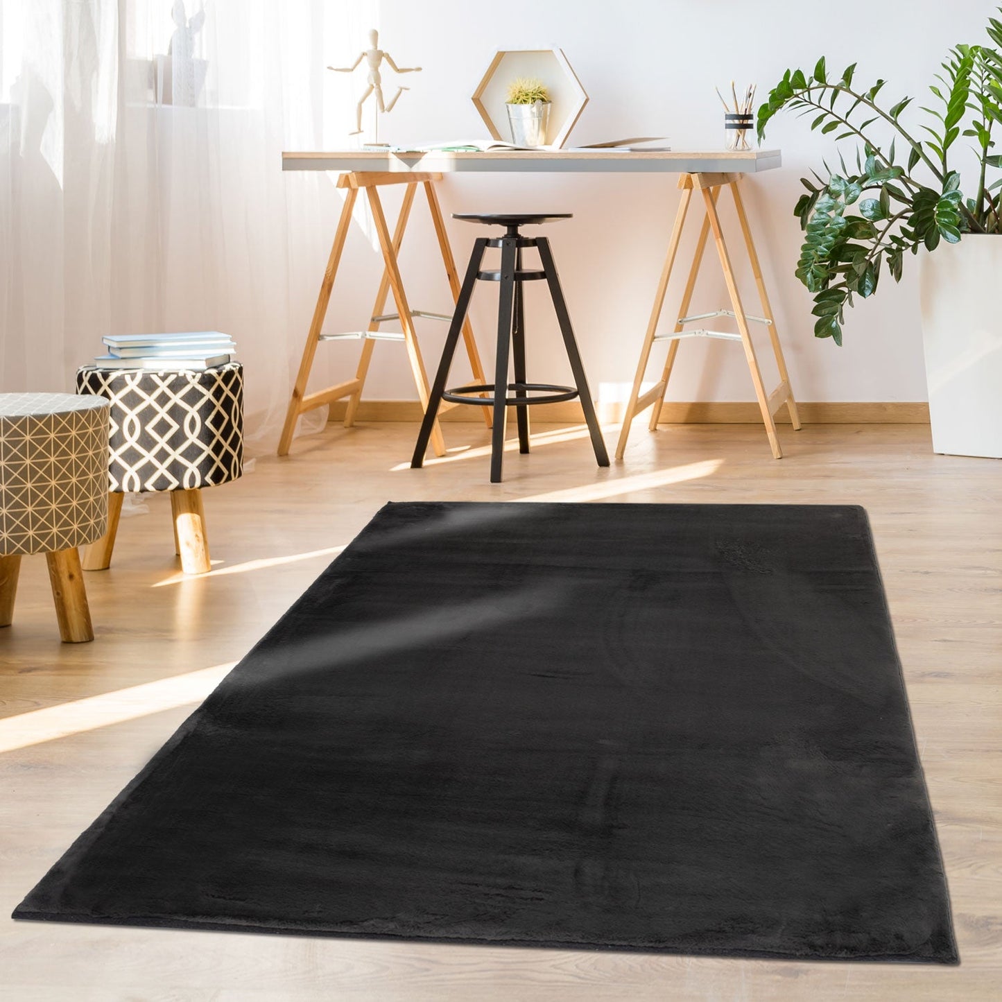 Tapis de Fourrure Velours - Graphite