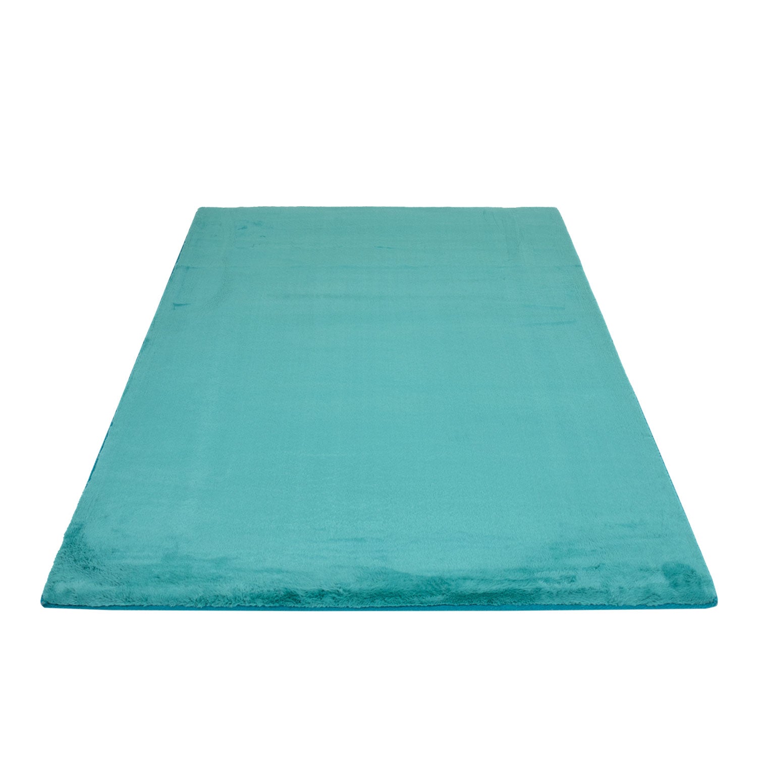 Tapis de Fourrure Velours - BleuVert – STUDIO DECO