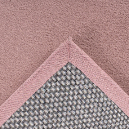 Tapis de Fourrure Velours - Rose Poudré