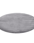 Tapis de Fourrure Rond Velours Gris – STUDIO DECO