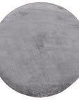 Tapis de Fourrure Rond Velours Gris – STUDIO DECO