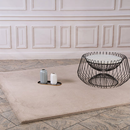 Tapis de Fourrure Velours - Beige Taupe