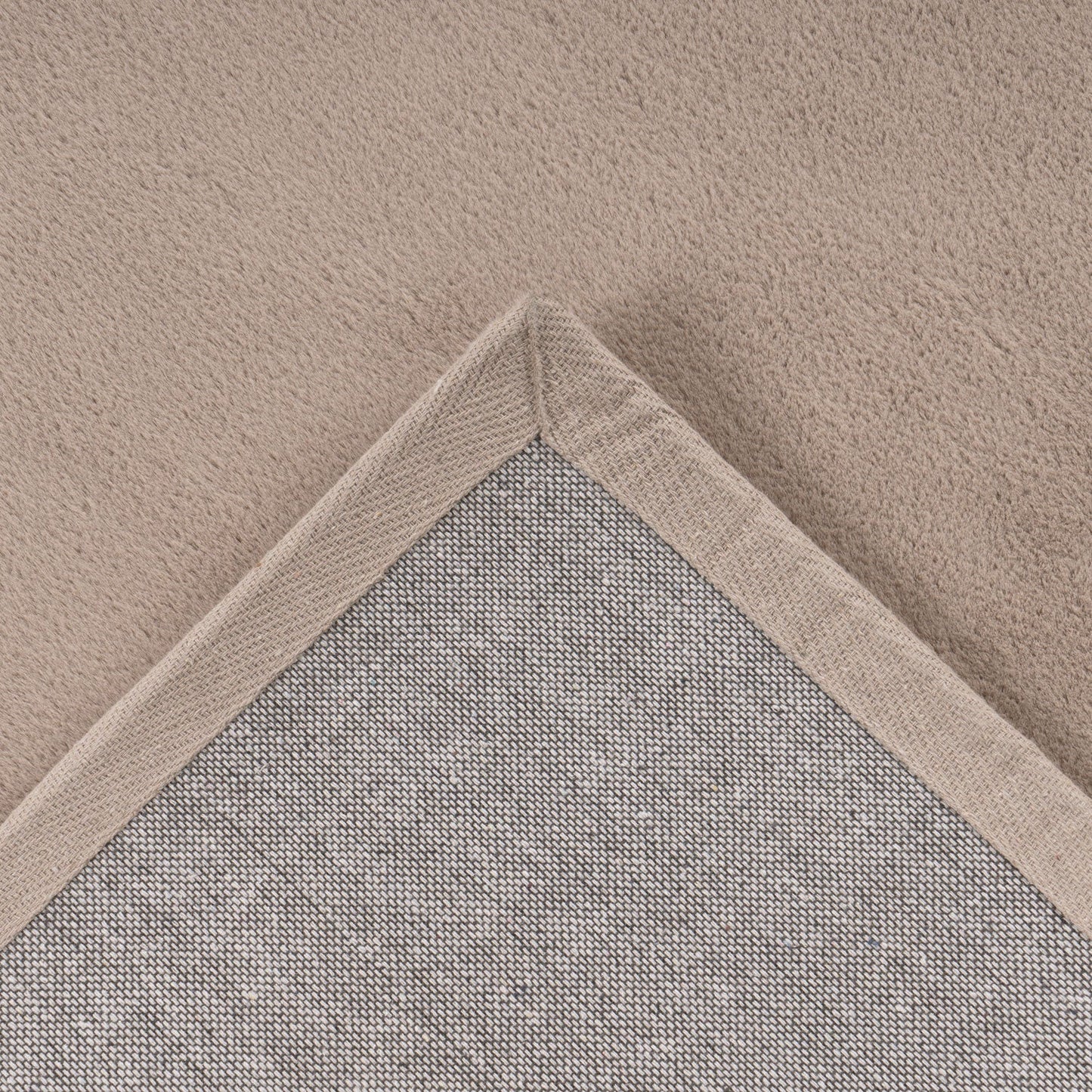 Tapis de Fourrure Velours - Beige Taupe