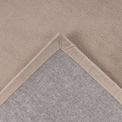 Tapis de Fourrure Velours - Beige Taupe