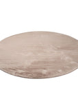 Tapis de Fourrure Rond Velours Beige Taupe – STUDIO DECO