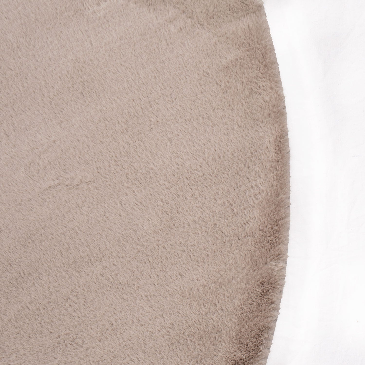 Tapis de Fourrure Rond Velours Beige Taupe – STUDIO DECO