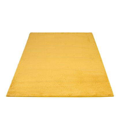 Tapis de Fourrure Velours - Jaune Poussin