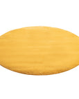 Tapis de Fourrure Rond Velours Jaune Poussin – STUDIO DECO
