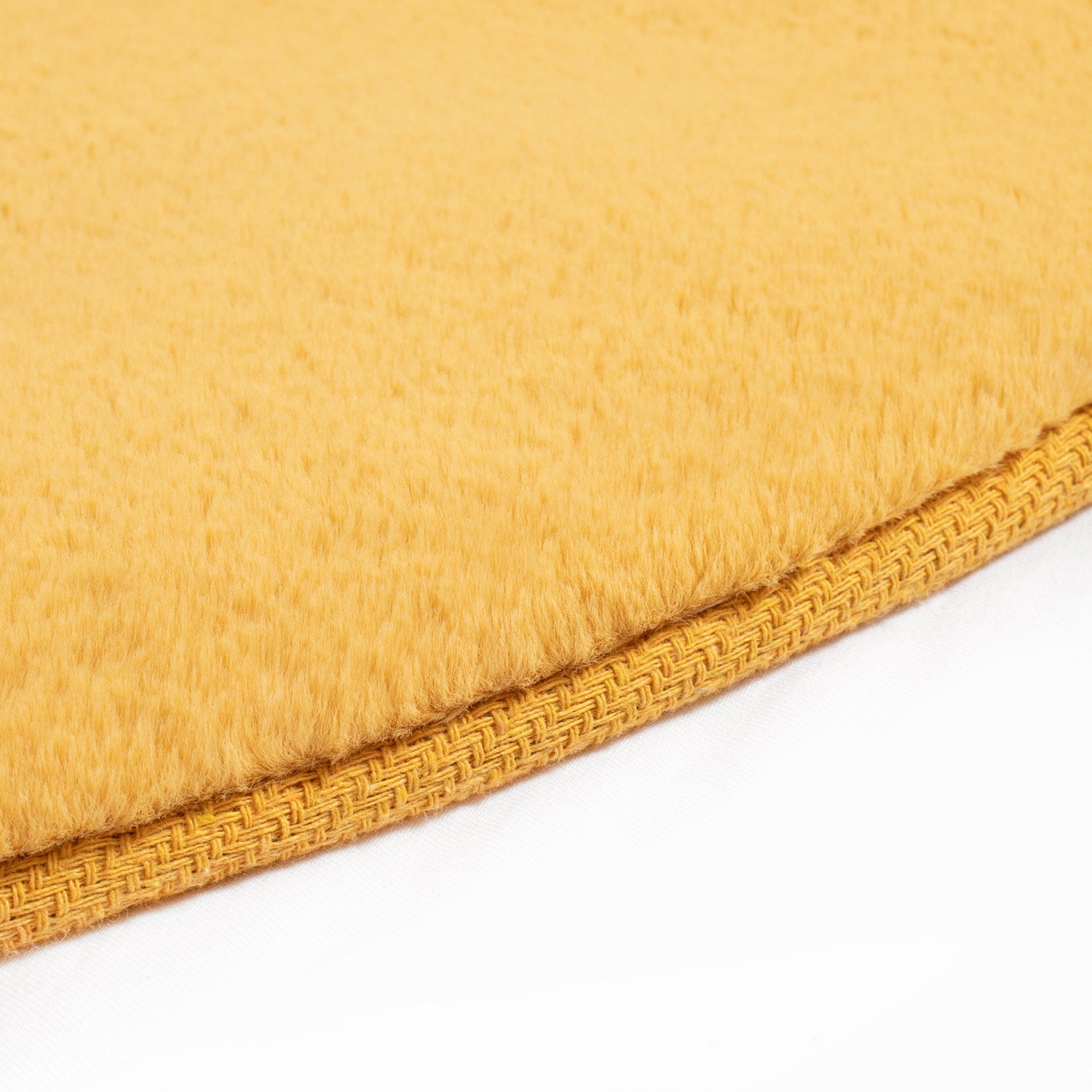 Tapis de Fourrure Rond Velours Jaune Poussin – STUDIO DECO